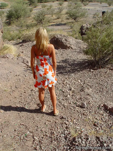 Spring Thomas: Tall Blonde MILF Strips Sundress and Spreads Outdoors – photo 15 of 19