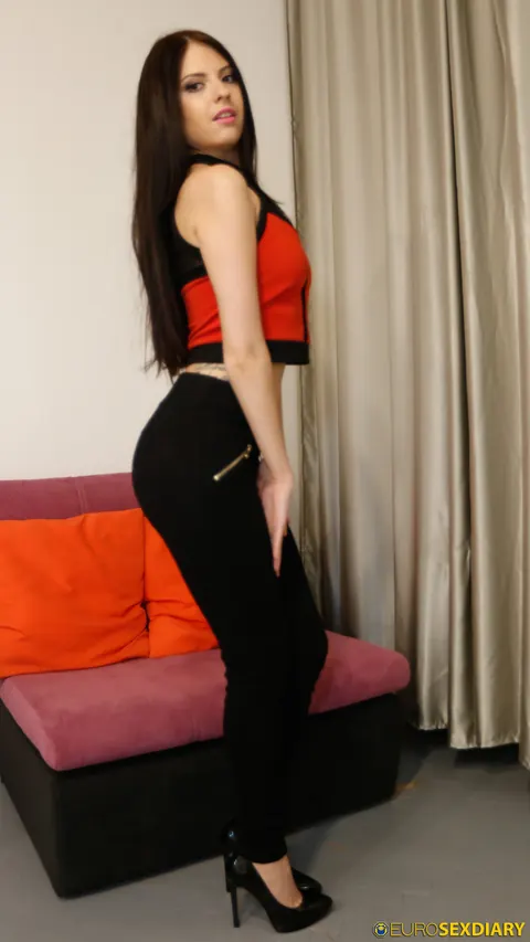 Rebecca Volpetti: Petite European Brunette Takes Anal in High Heels – photo 1 of 21