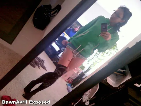 Dawn Avril: European Brunette Undresses from Jeans and Shorts Outdoors – photo 8 of 15