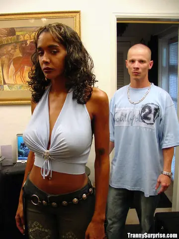 Latina Trans Woman Peels Top Off and Displays Her Curves