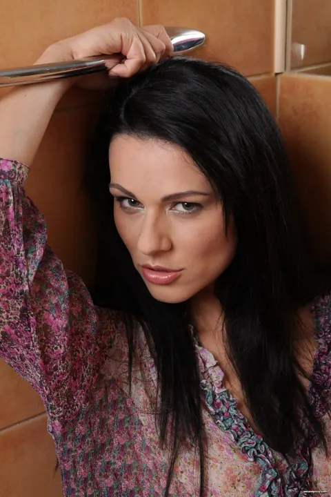 Czech Brunette Spreads Her Trimmed Pussy in Stockings – photo 20 of 20