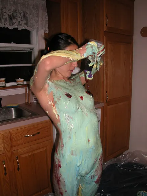 Kiana Li: Petite Asian Brunette Strips and Spreads in the Kitchen – photo 12 of 21