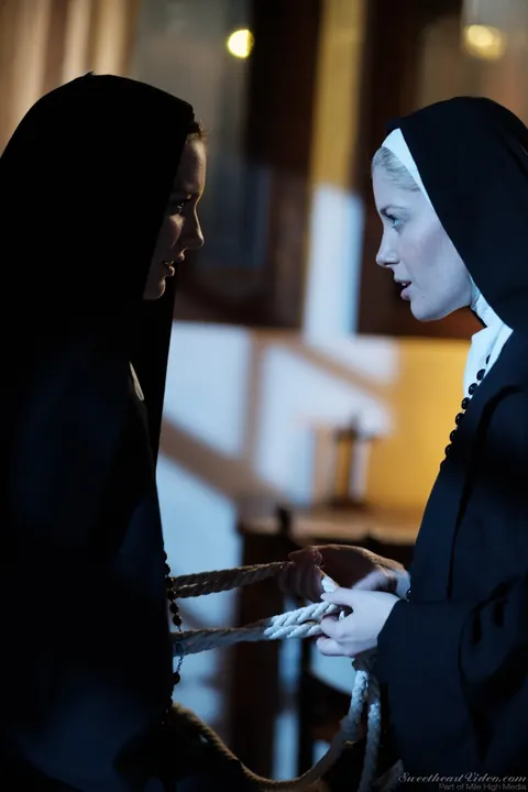 Charlotte Stokely: Two Blonde Nuns Undress and Eat Pussy in a Lesbian Set – photo 3 of 17