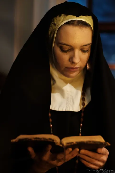 Charlotte Stokely: Two Blonde Nuns Undress and Eat Pussy in a Lesbian Set – photo 2 of 17