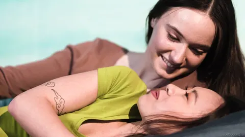 Hazel Moore: Thick Asian Brunette Has Lesbian Sex Outdoors in Shorts – photo 4 of 20