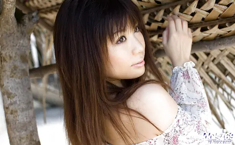 Aya Hirai: Busty Japanese Brunette Strips and Spreads Outdoors – photo 9 of 15