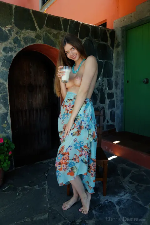 Kay J: European Brunette PAWG Flashes Her Perky Tits and Strips – photo 6 of 16