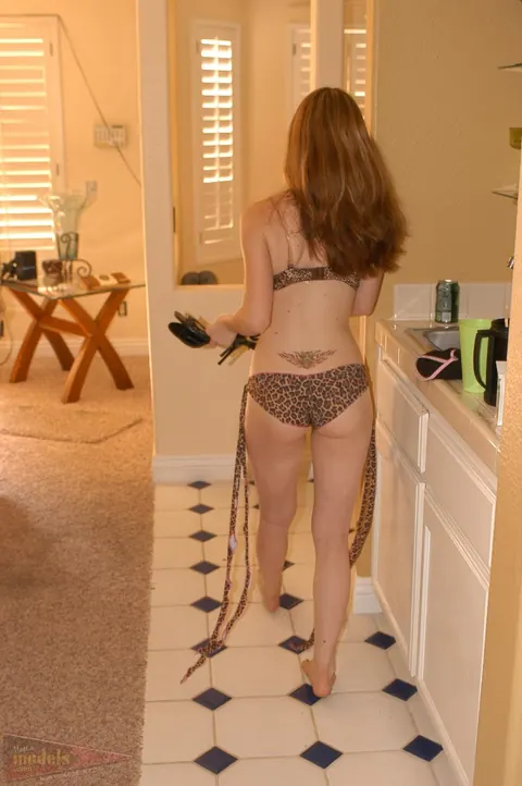 Ruby Flame: Redhead Changes from Bikini to Lingerie After Pool Time – photo 5 of 16