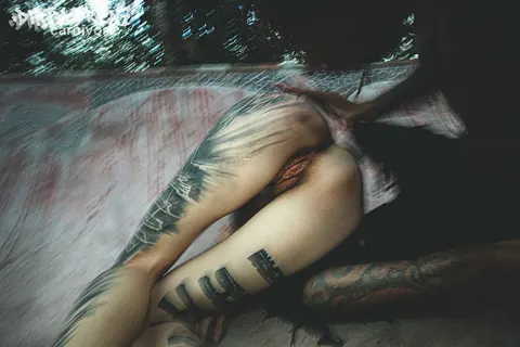 Thick Tattooed Woman with Pigtails Sucks and Gets Licked by the Pool – photo 2 of 16