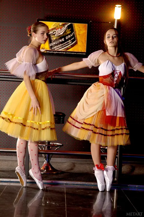 Two PAWGs in Dresses and Stockings Kiss and Strip – photo 1 of 21