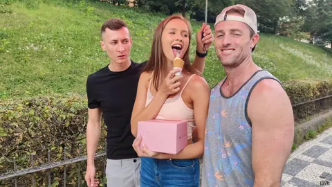 Stacy Cruz: Czech Redhead in Shorts Rides Outdoors and Takes Cum on Her Ass – photo 5 of 20