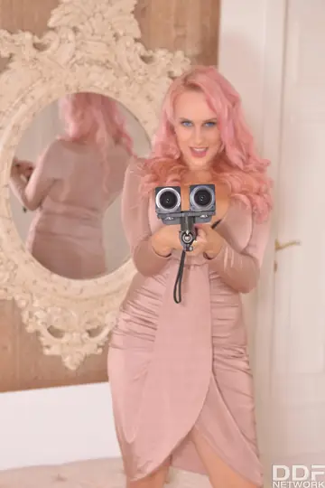 European Woman with Big Natural Tits Spreads in Glasses