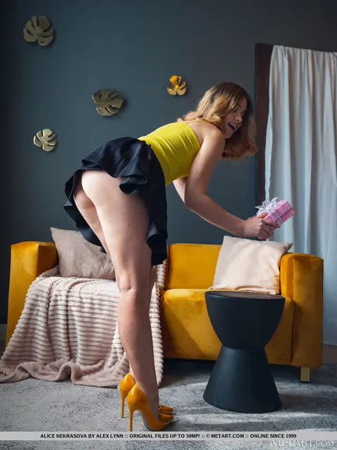 Alice Nekrasova: Blonde PAWG in Heels Strips and Spreads – photo 1 of 18