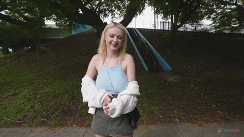 Carrie Sage: Blonde with Big Natural Tits Rides Cock in a Van Outdoors – photo 10 of 21