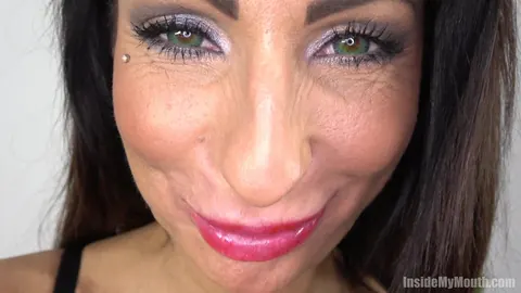 Brunette MILF Gives a Deepthroat Blowjob in Close-Up – photo 13 of 15