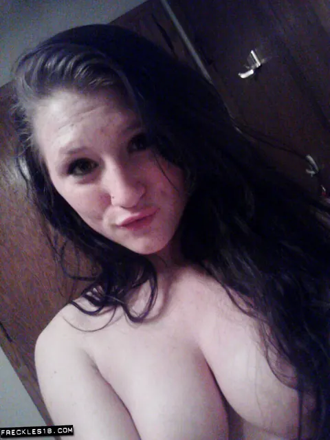Brunette with Big Natural Tits Takes Topless Selfies in Panties – photo 10 of 12