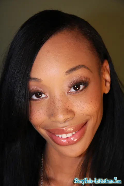 Dior Love: Ebony Brunette Strips and Takes a Gloryhole Cock – photo 1 of 21