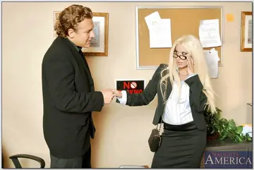Gina Lynn – Blonde Latina MILF Rides Cowgirl in the Office