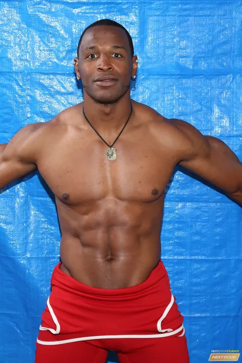 Thick Black Wrestler Strips Naked and Spreads His Big Ass – photo 4 of 21