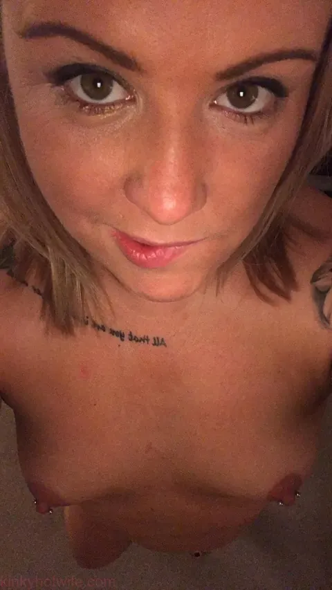 Blonde MILF Strips for a Selfie Showing Her Pierced Nipples – photo 13 of 15