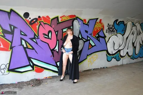 Mature Blonde in a Skirt Flashes and Fucks Outdoors – photo 2 of 16