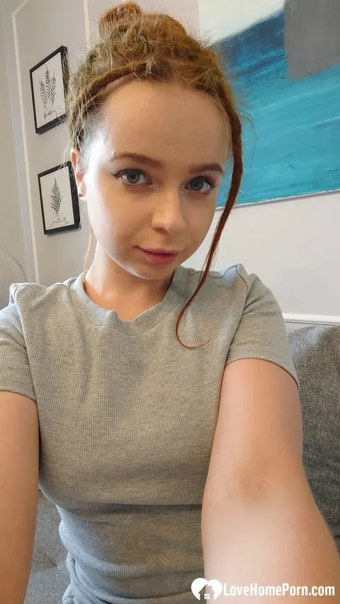 Luna Haze: Petite Russian Redhead Undresses in Selfie Photos – photo 1 of 15