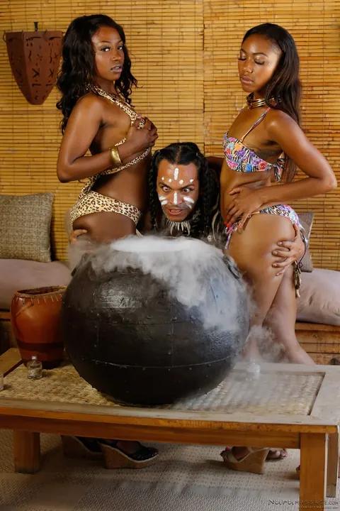 Chanell Heart: Two Ebony Brunettes Strip Out of Their Bikinis – photo 12 of 17