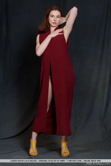 Czech Redhead Poses Nude in High Heels