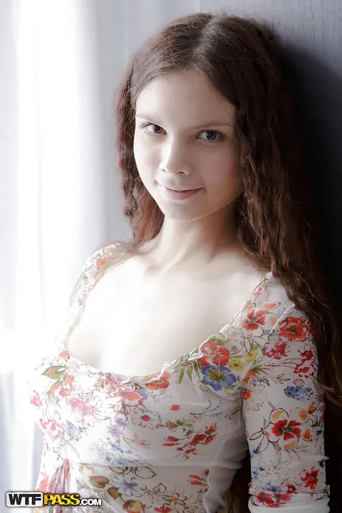 Margarita C Peachy: Brunette with Natural Tits Masturbates with a Dildo and Spreads Her Pussy – photo 1 of 16