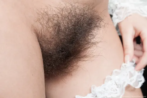 Ramira: Brunette Maid Peels Off Her Uniform and Spreads Her Hairy Pussy – photo 7 of 16