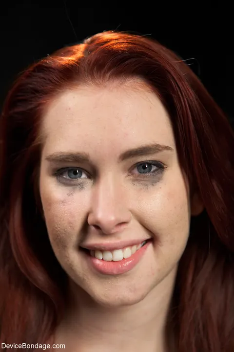 Melody Jordan: Redhead PAWG Bound on Metal Frame and Uses a Dildo – photo 21 of 21