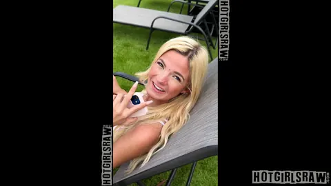 Lacy Tate: Blonde with Natural Tits Takes a Facial Outdoors – photo 2 of 15