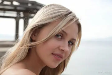 Luciana A – Blonde European with Big Tits Strips Out of Her Skirt on the Balcony