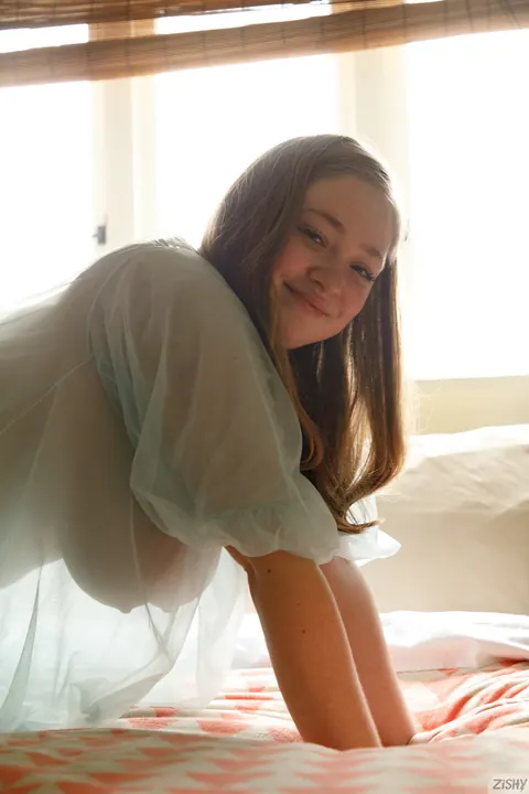 Rose Fessenden: BBW Brunette Shows Off Her Huge Natural Tits in a Sheer Dress – photo 4 of 12