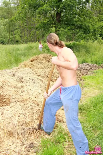 BBW Redhead Rides Outdoors and Takes a Cumshot on Big Tits