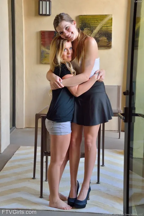 Aubrey Addison: Brunette Lesbians in Stockings Lick and Finger Each Other – photo 13 of 15