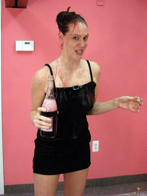 Redhead MILF Smears Cake on Her Big Tits – photo 4 of 21