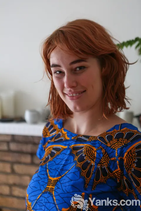 Molly Broad: Busty Redhead Strips Out of Her Jeans and Fingers Her Hairy Pussy – photo 1 of 15