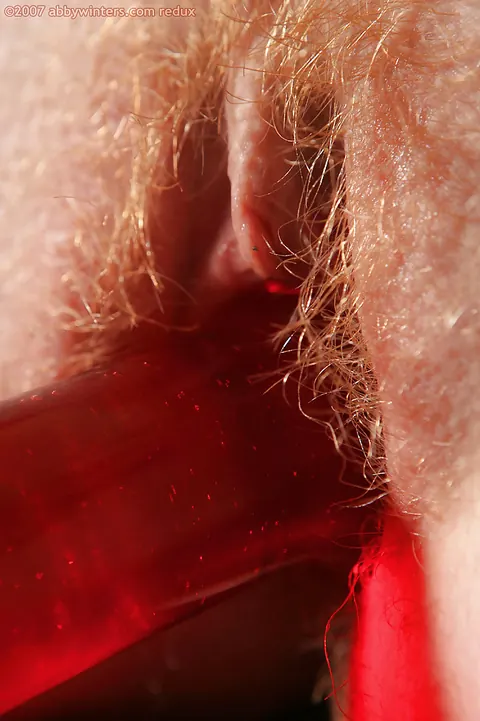 Redhead with Short Hair Fingers Her Hairy Pussy and Uses a Dildo – photo 11 of 16