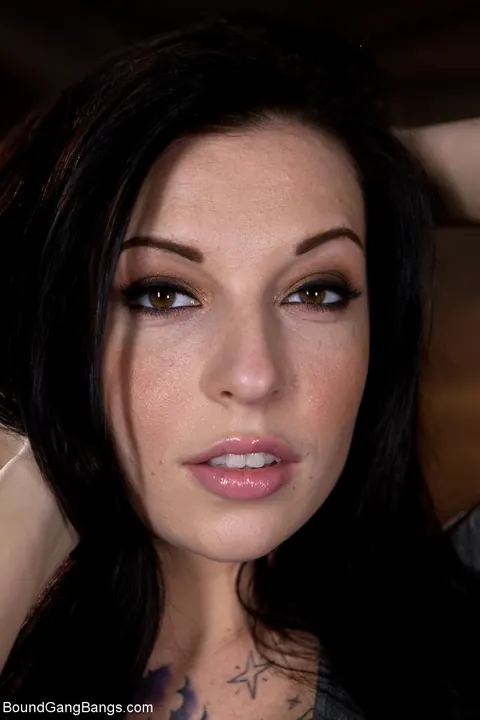 Aria Aspen: Brunette in Bondage Spreads for a Group Session – photo 4 of 21