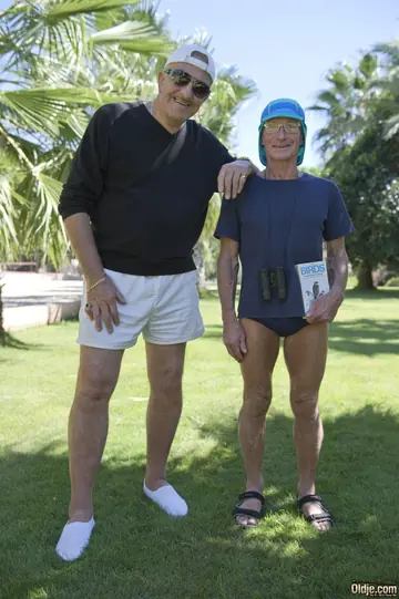 Julie Skyhigh – Brunette Babes Handle Two Older Men Outdoors