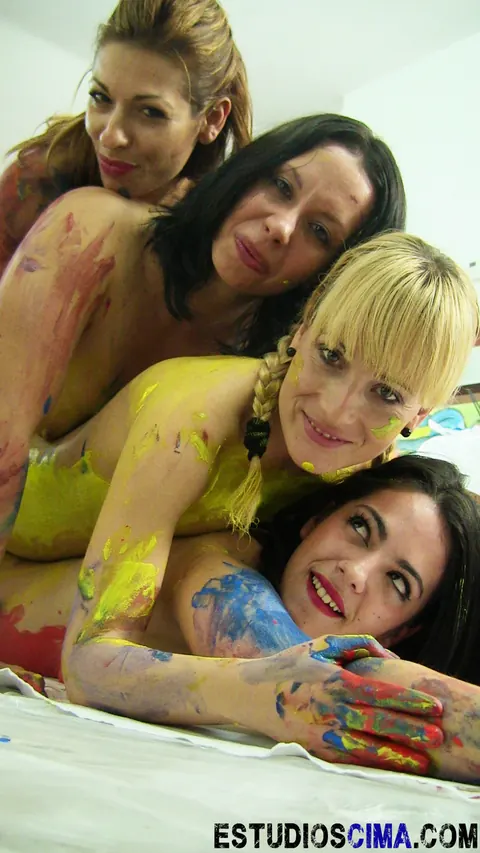 HORNY DANAE: Blonde and Tattooed Latina MILFs Kiss and Lick Each Other – photo 15 of 17