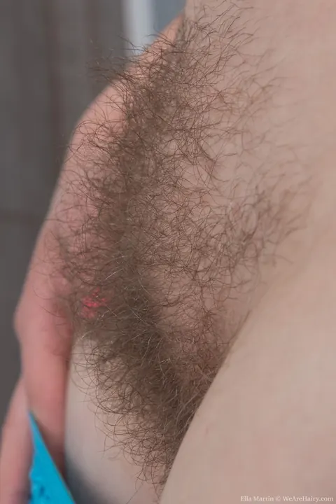 Ella Nickles: Brunette with Natural Tits and Hairy Pussy Poses in the Bathroom – photo 8 of 18