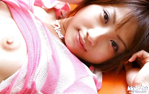 Haruka Morimura: Japanese Brunette Pulls Panties Aside to Show Her Hairy Pussy – photo 10 of 15