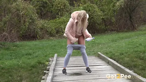 Katy Sky: Tall European Blonde Spreads Her Pussy Outdoors – photo 13 of 15