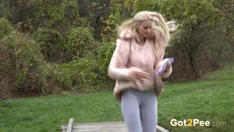 Katy Sky: Tall European Blonde Spreads Her Pussy Outdoors – photo 14 of 15