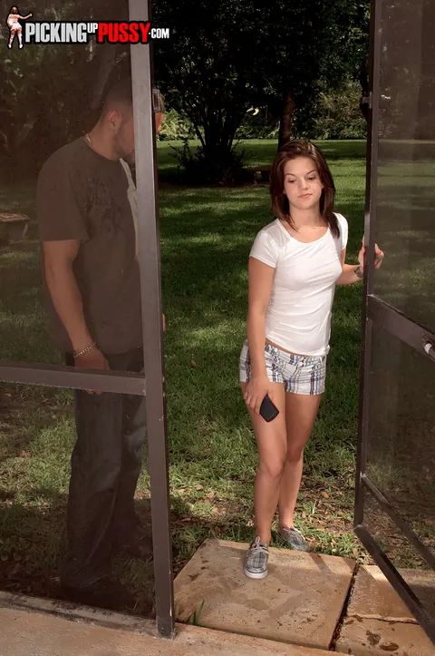 Remi Lee: Brunette with Tattoo Sucks Cock and Gets Fucked Outdoors – photo 3 of 17