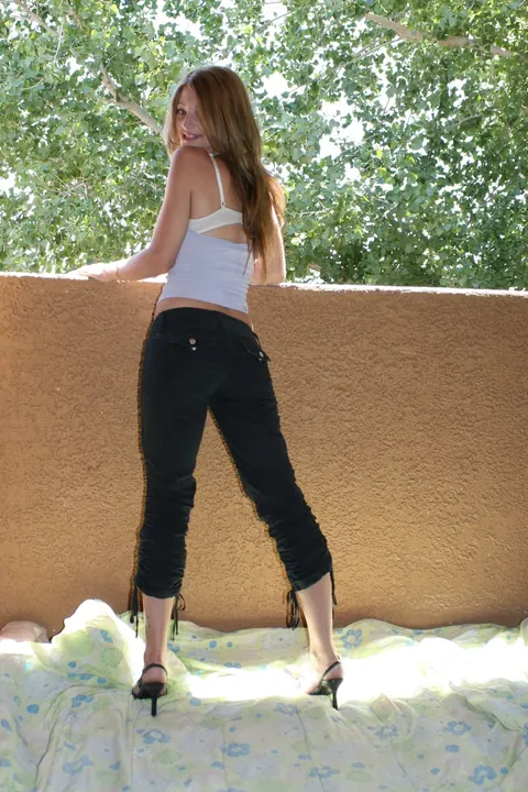 Woman in Panties and Heels Arches Her Back Outdoors – photo 6 of 21