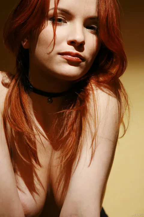 Ulya I: Petite Pale Redhead in Stockings Shows Off Her Big Natural Tits – photo 16 of 21