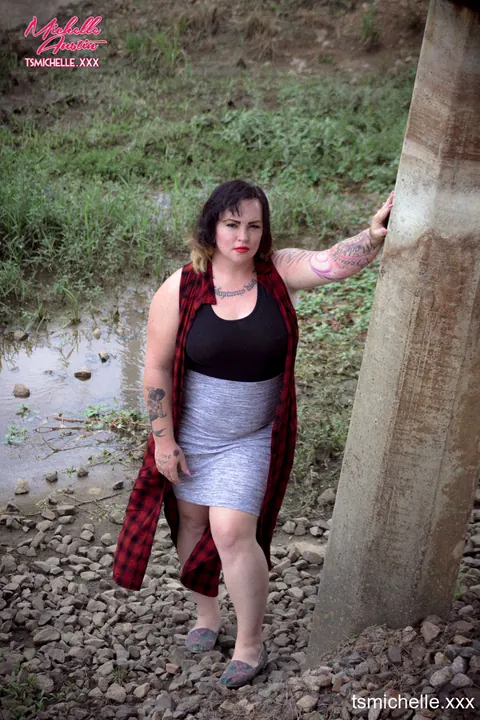Chubby Trans Woman Strips Nude and Reveals Her Small Cock – photo 1 of 14